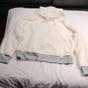 Ultra flirt women's large sized turtle neck cream colored sweater